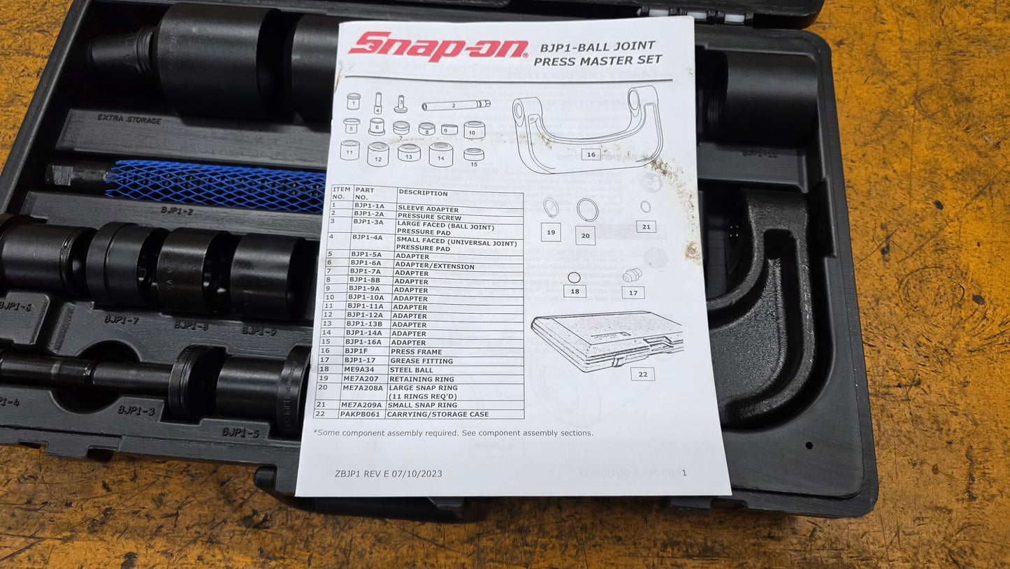 Snap-ON Ball Joint Press BJP1 Giveaway w/ 2nd and 3rd place prizes